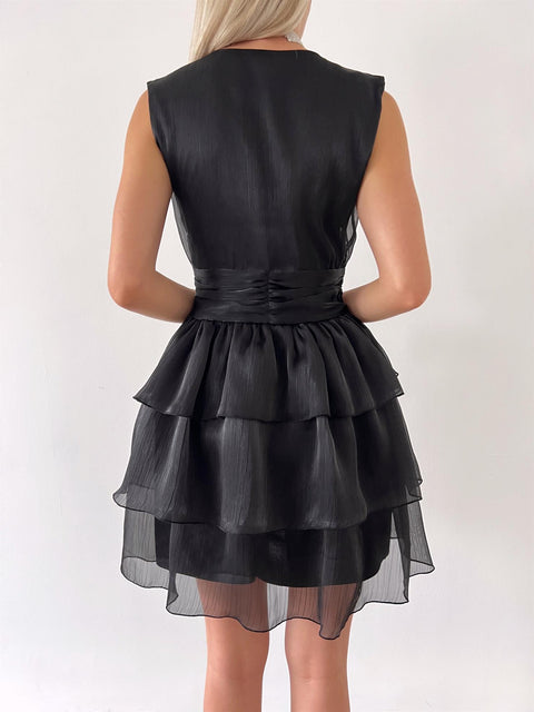 Lacus Women Black Mini Dress