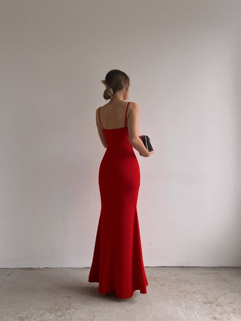 Lisbeth Women Long Red Dress
