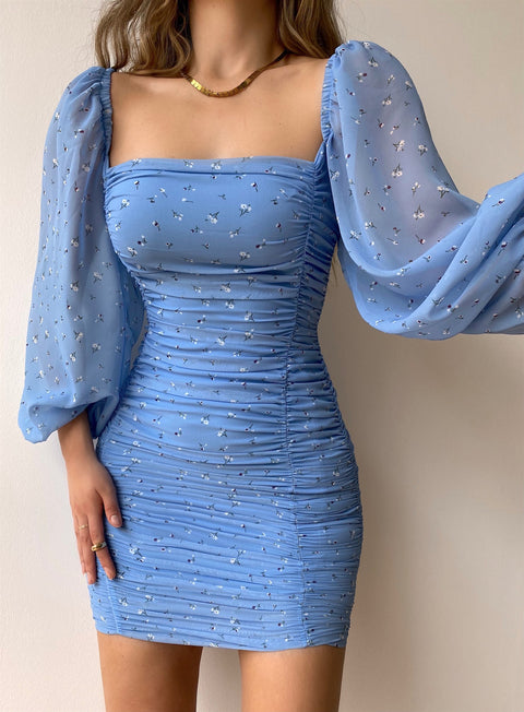 Nora Short Blue Tulle Dress
