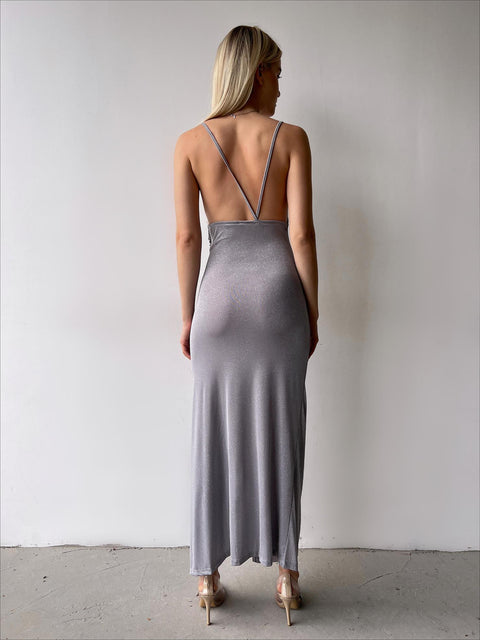 Leomar Women Grey Glitter Dress