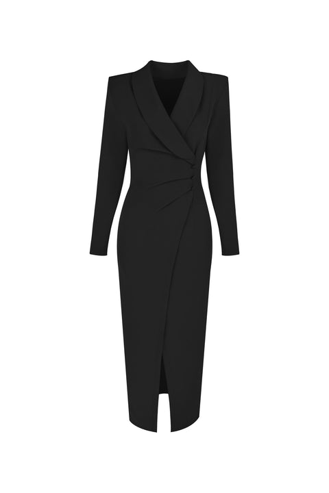 Weston Women Black Midi Dress